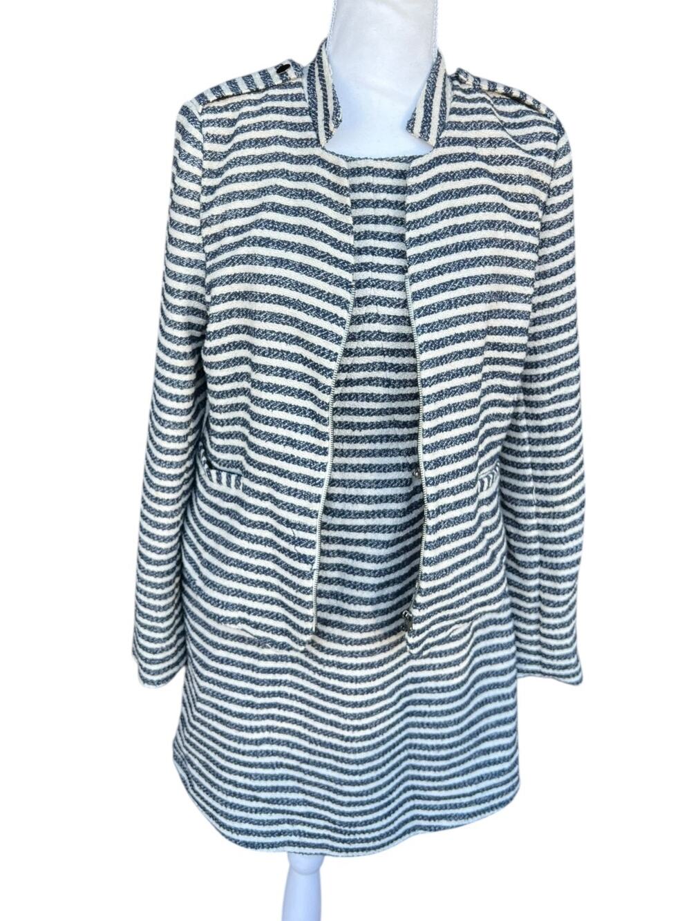 Romeo & Juliet Couture Dress With Blazer Set Striped Size Medium